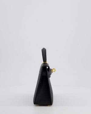 *HOT* Hermès Mini Kelly II 20 Bag In Noir Epsom Leather with Gold Hardware