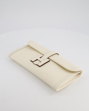Hermès Jige Elan 29 Clutch Bag in Nata Swift Leather