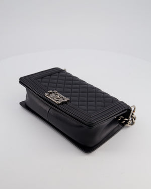 *FIRE PRICE* Chanel Black Medium Boy Bag in Lambskin Leather with Ruthenium Hardware