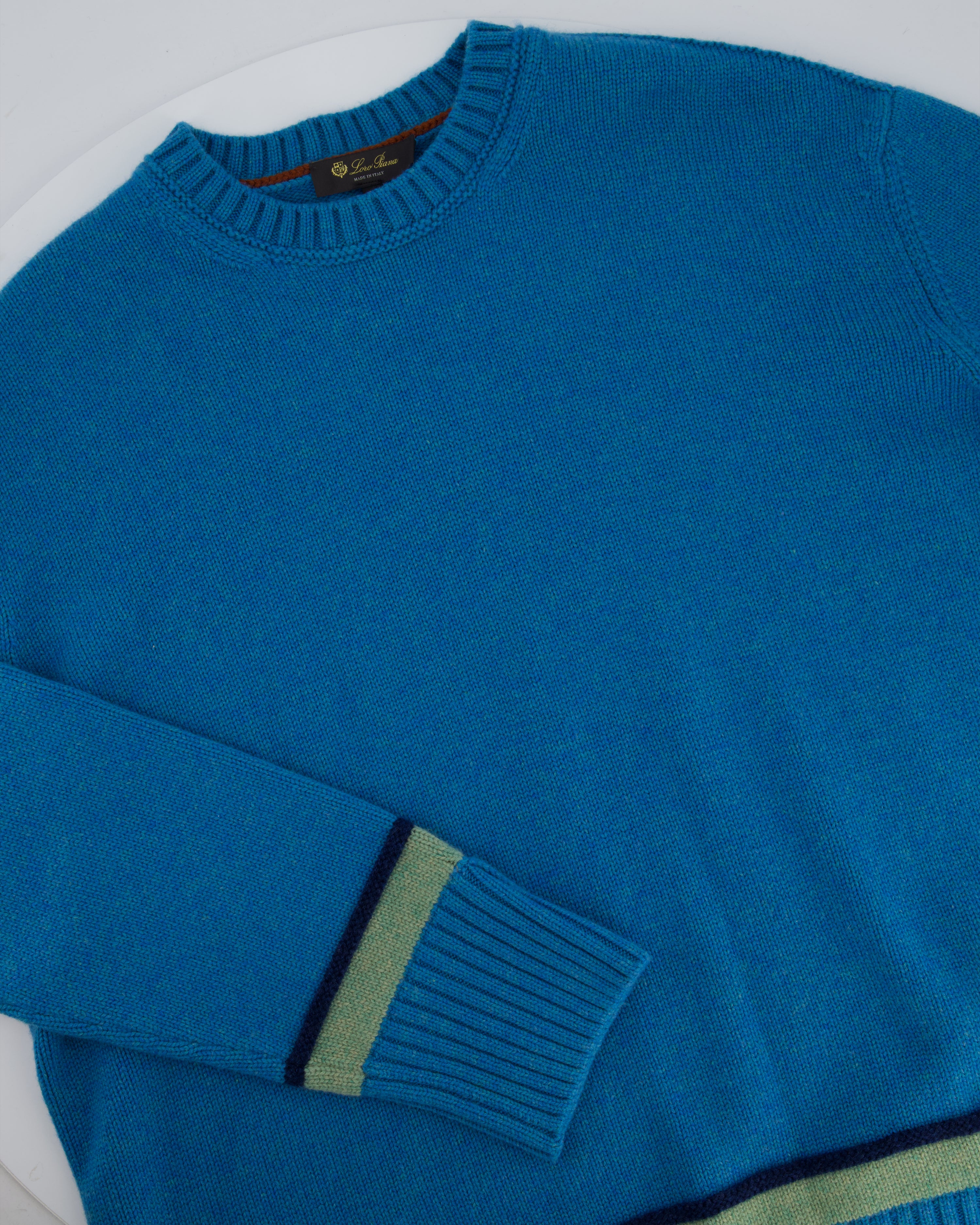 Loro Piana グリーントップス Loro Piana - Cypress Green Cashmere Quarter Zip Pullover