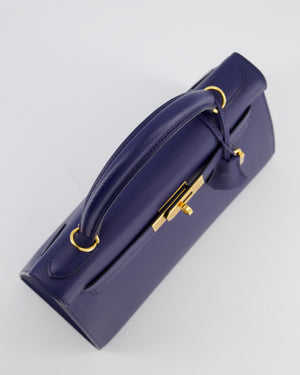 Hermès Kelly 28 Sellier Bag in Bleu Saphir Epsom Leather with Gold Hardware