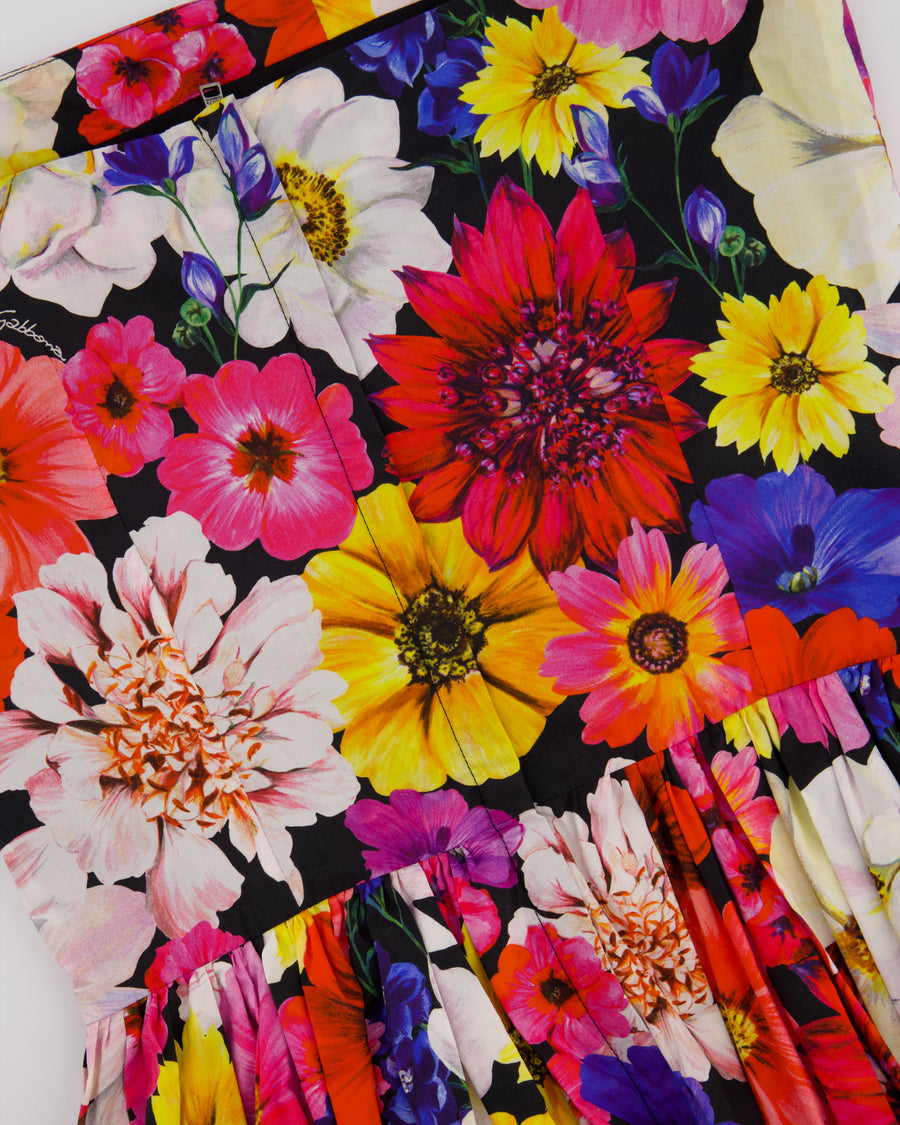 Dolce Gabbana Floral Poplin Midi Dress Size IT 38 (UK 6)