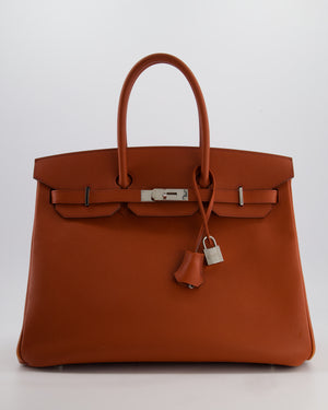 Hermès Birkin 35 Retourne Bag in Cuivre Epsom Leather with Palladium Hardware
