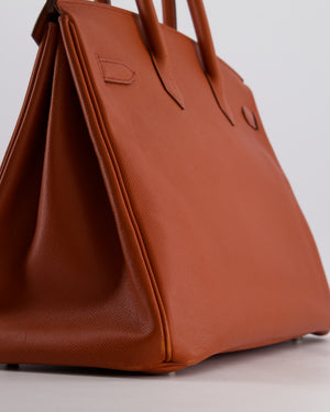 Hermès Birkin 35 Retourne Bag in Cuivre Epsom Leather with Palladium Hardware