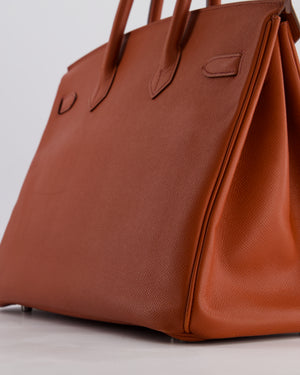 Hermès Birkin 35 Retourne Bag in Cuivre Epsom Leather with Palladium Hardware