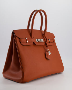 Hermès Birkin 35 Retourne Bag in Cuivre Epsom Leather with Palladium Hardware