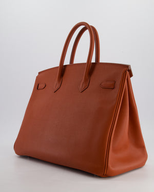 Hermès Birkin 35 Retourne Bag in Cuivre Epsom Leather with Palladium Hardware