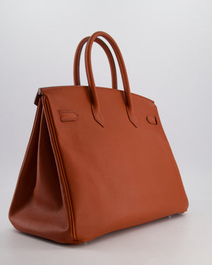 Hermès Birkin 35 Retourne Bag in Cuivre Epsom Leather with Palladium Hardware