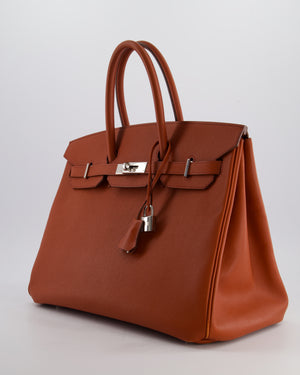 Hermès Birkin 35 Retourne Bag in Cuivre Epsom Leather with Palladium Hardware