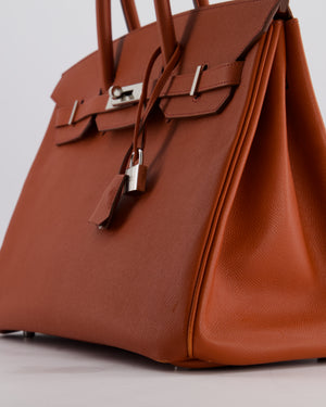 Hermès Birkin 35 Retourne Bag in Cuivre Epsom Leather with Palladium Hardware