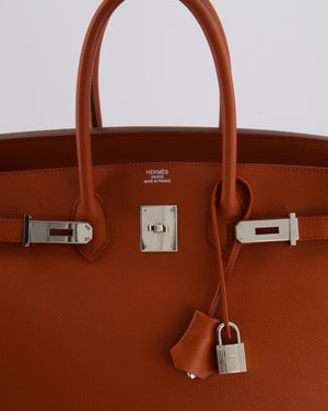 Hermès Birkin 35 Retourne Bag in Cuivre Epsom Leather with Palladium Hardware