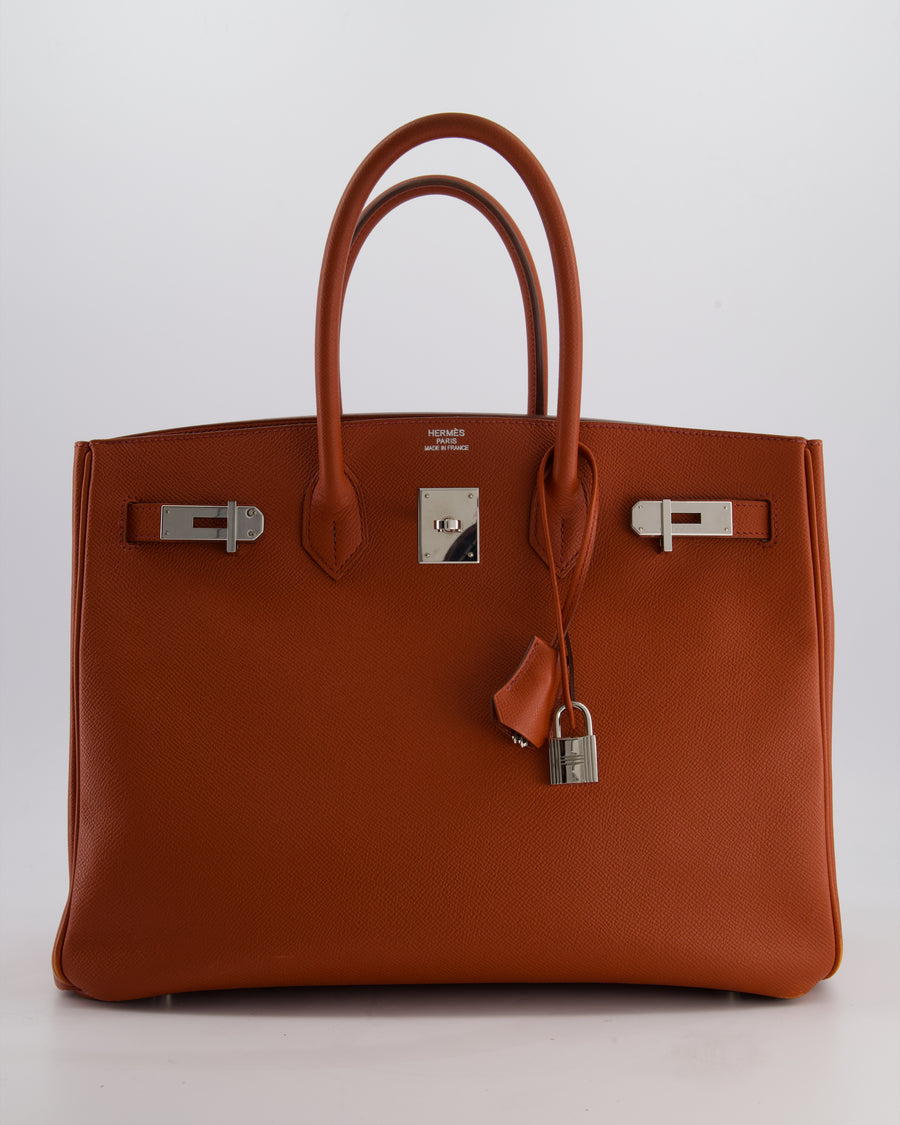 Hermès Birkin 35 Retourne Bag in Cuivre Epsom Leather with Palladium Hardware