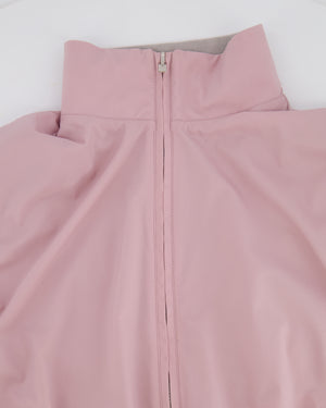 Loro Piana Pink and Grey Reversible Cashmere Jacket Size XS (UK 6)