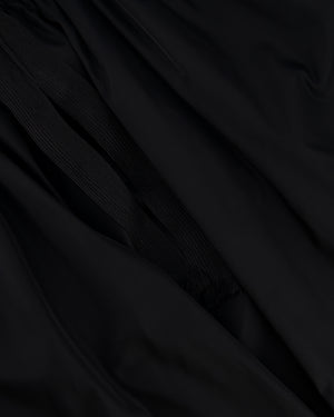 Prada Black Nylon Midi Skirt with Drawstring Detail Size IT 38 (UK 6)