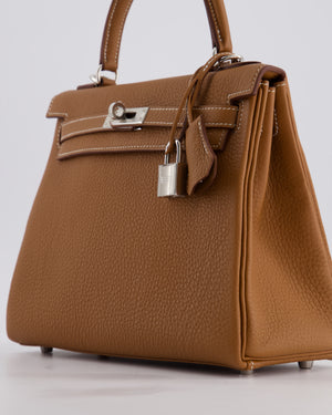 Hermès Kelly 25 Bag Retourne in Gold Togo Leather with Palladium Hardware