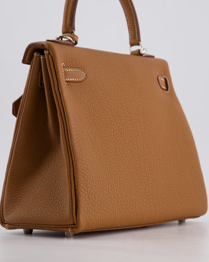 Hermès Kelly 25 Bag Retourne in Gold Togo Leather with Palladium Hardware