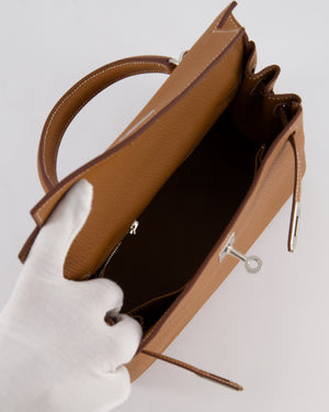 Hermès Kelly 25 Bag Retourne in Gold Togo Leather with Palladium Hardware