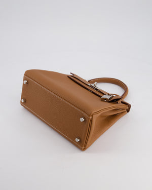 Hermès Kelly 25 Bag Retourne in Gold Togo Leather with Palladium Hardware