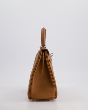 Hermès Kelly 25 Bag Retourne in Gold Togo Leather with Palladium Hardware