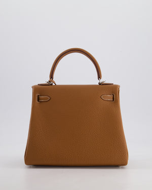 Hermès Kelly 25 Bag Retourne in Gold Togo Leather with Palladium Hardware