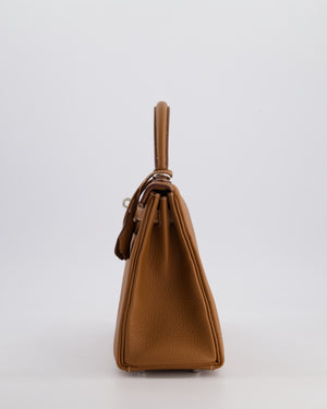 Hermès Kelly 25 Bag Retourne in Gold Togo Leather with Palladium Hardware