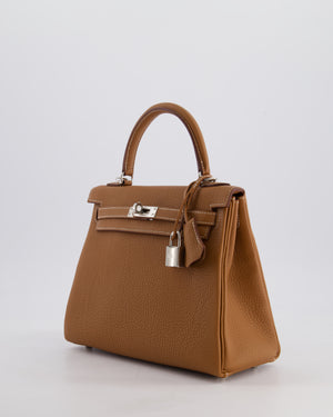 Hermès Kelly 25 Bag Retourne in Gold Togo Leather with Palladium Hardware
