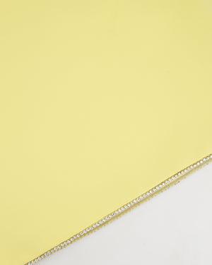Miu Miu Pastel Yellow Mini Skirt with Crystal Embellished Hem Size IT 36 (UK 4)