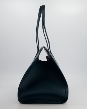 Loro Piana Dark Teal Large Sesia Leather Tote Bag