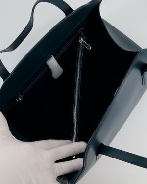 Loro Piana Dark Teal Large Sesia Leather Tote Bag