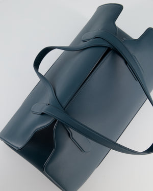 Loro Piana Dark Teal Large Sesia Leather Tote Bag