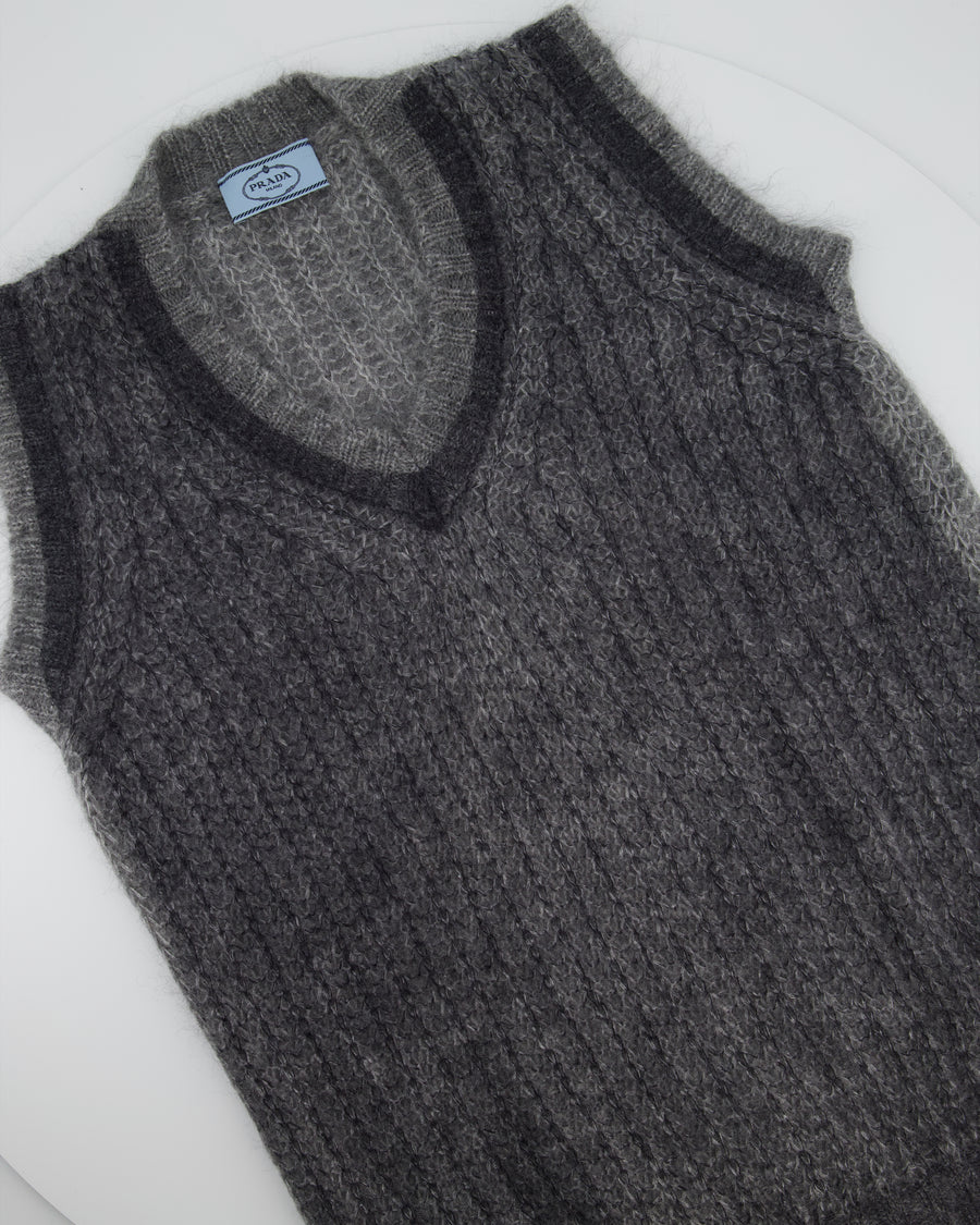 Prada Mohair Grey Long Vest IT 38 (UK 6)