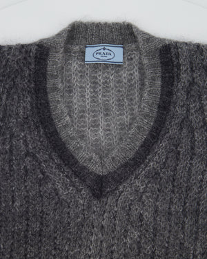 Prada Mohair Grey Long Vest IT 38 (UK 6)