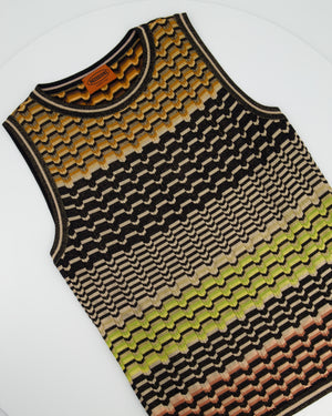 Missoni Brown Zig-Zag Vest Top and Skirt Set Size IT 40/44 (UK 8/12)