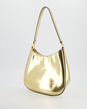 Prada Metallic Gold Cleo Bag in Brushed Calfskin Leather with Gold Hardware RRP £2400