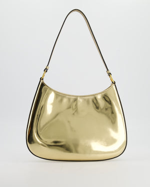 Prada Metallic Gold Cleo Bag in Brushed Calfskin Leather with Gold Hardware RRP £2400