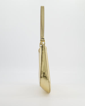 Prada Metallic Gold Cleo Bag in Brushed Calfskin Leather with Gold Hardware RRP £2400