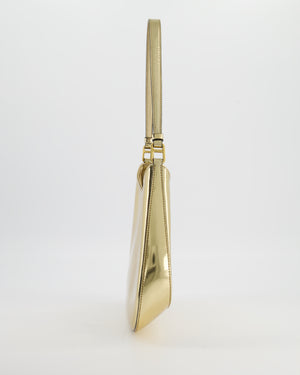 Prada Metallic Gold Cleo Bag in Brushed Calfskin Leather with Gold Hardware RRP £2400