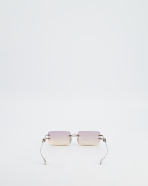 Chrome Hearts Square Gradient Sunglasses with Silver Detail