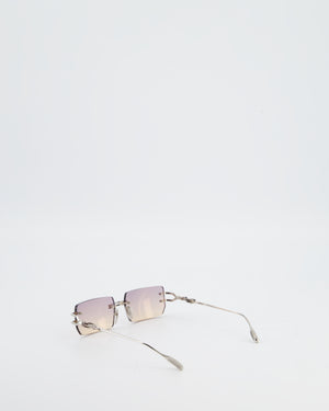 Chrome Hearts Square Gradient Sunglasses with Silver Detail