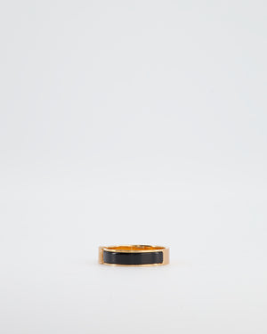 Hermès Clic H Noir Enamel Bracelet with Rose Gold Hardware Size PM RRP £590