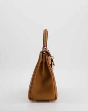 Hermès Kelly 25 Retourne Bag in Gold Togo Leather with Palladium Hardware
