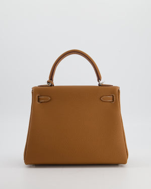Hermès Kelly 25 Retourne Bag in Gold Togo Leather with Palladium Hardware