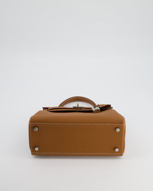 Hermès Kelly 25 Retourne Bag in Gold Togo Leather with Palladium Hardware