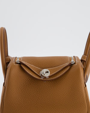 Hermès Mini Lindy Bag in Gold Clemence Leather with Palladium Hardware