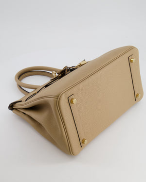 Hermès Birkin 30 Retourne Bag in Poussiere Togo Leather with Permabrass Hardware