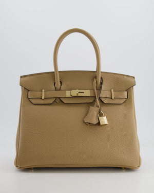 Hermès Birkin 30 Retourne Bag in Poussiere Togo Leather with Permabrass Hardware