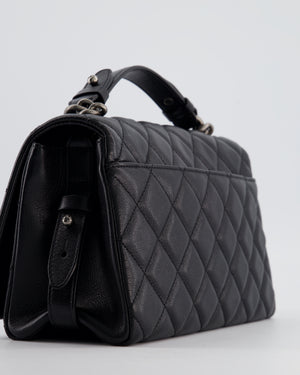 Chanel Black City Rock Bag in Goatskin Leather with Ruthenium Hardware