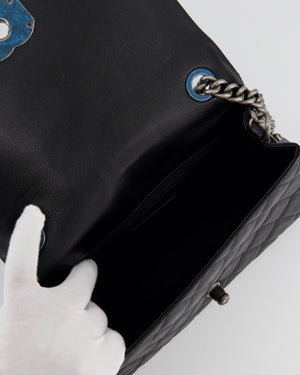 Chanel Black City Rock Bag in Goatskin Leather with Ruthenium Hardware