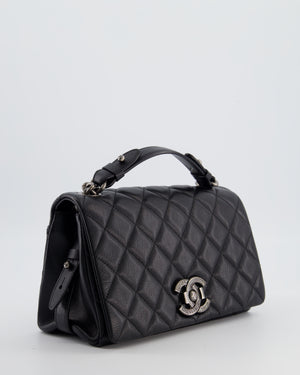 Chanel Black City Rock Bag in Goatskin Leather with Ruthenium Hardware