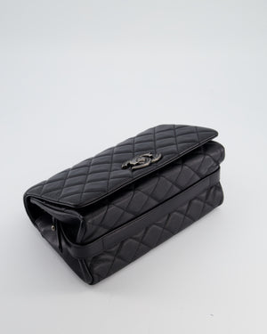 Chanel Black City Rock Bag in Goatskin Leather with Ruthenium Hardware